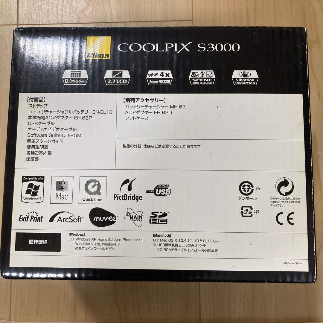 Nikon COOLPIX S3000デジタルカメラ