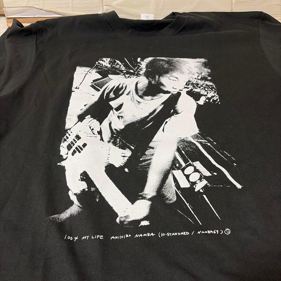 難波章浩 100% MY LIFE Tシャツ スモークブラック　XXL