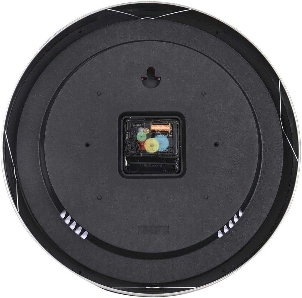 インダストリアルメタル壁時計 大きな数字 ブラック クォーツ時計12インチ