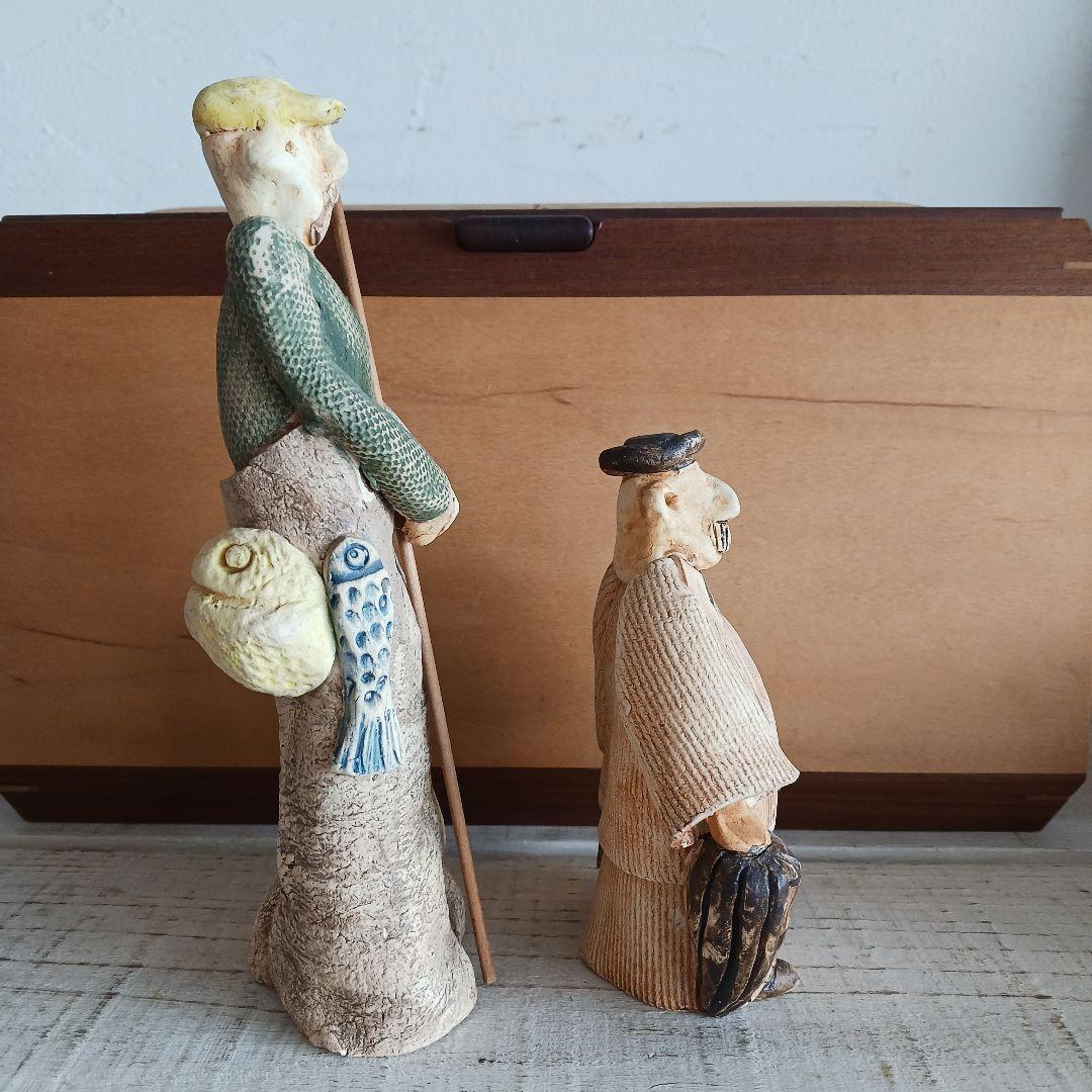 陶器製　人形　置物