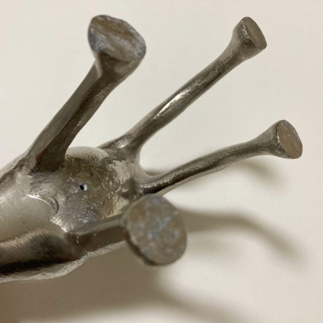 ラマ リャマ 置物 オブジェ 金属 シルバー 2点 レア希少 レトロ ビンテージ