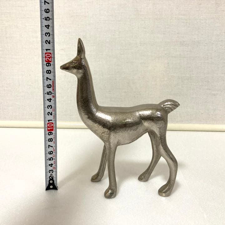 ラマ リャマ 置物 オブジェ 金属 シルバー 2点 レア希少 レトロ ビンテージ