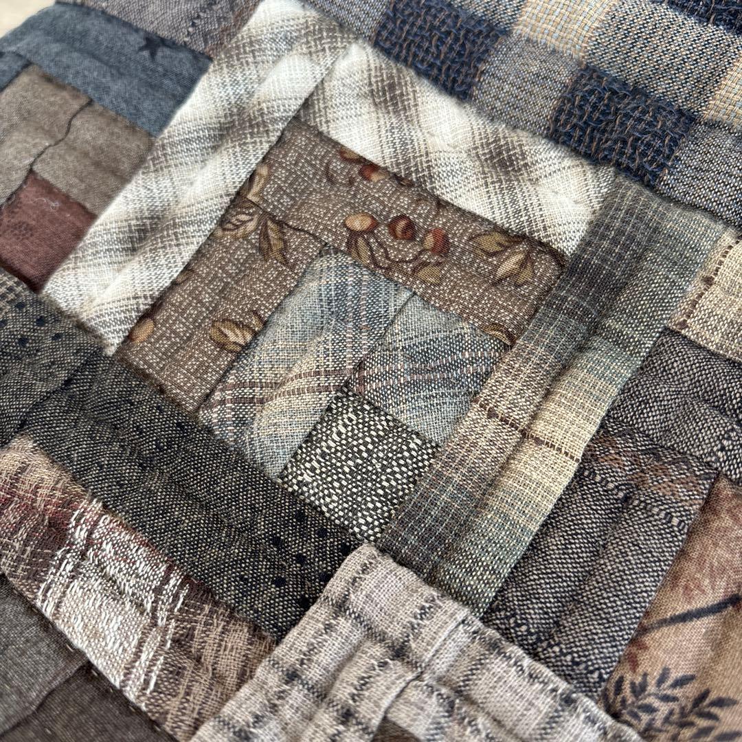 パッチワークキルト　ハウスのトートバック　ハンドメイド