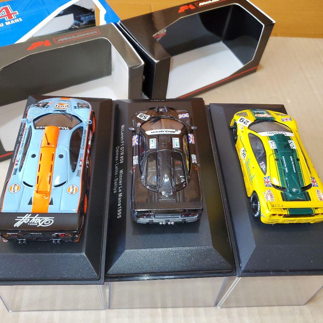 マクラーレン F1 GTR レースカー、3台Set、ミニチャンプス 1/43