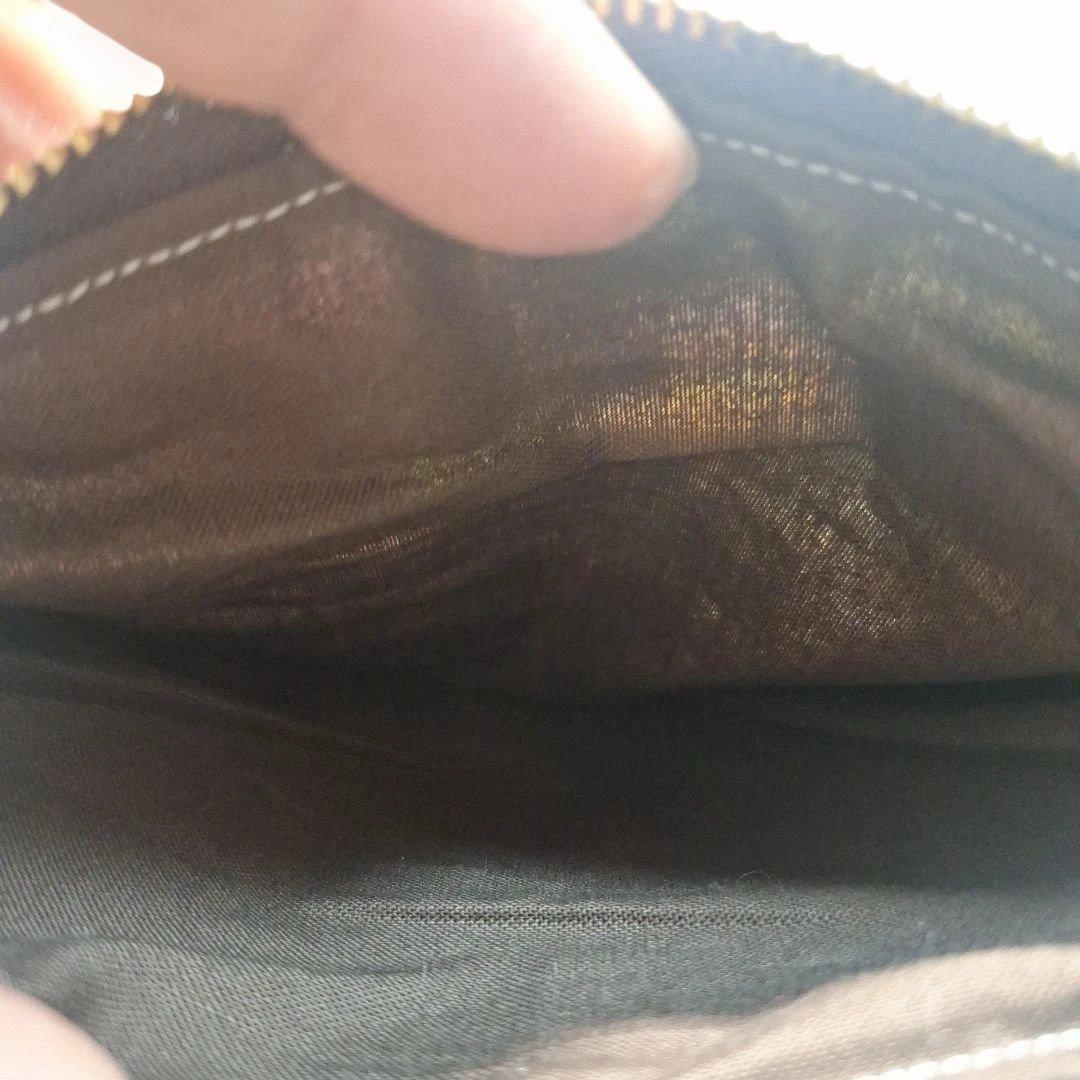 ねこパネル生地　ハンドメイド　フラットポーチ