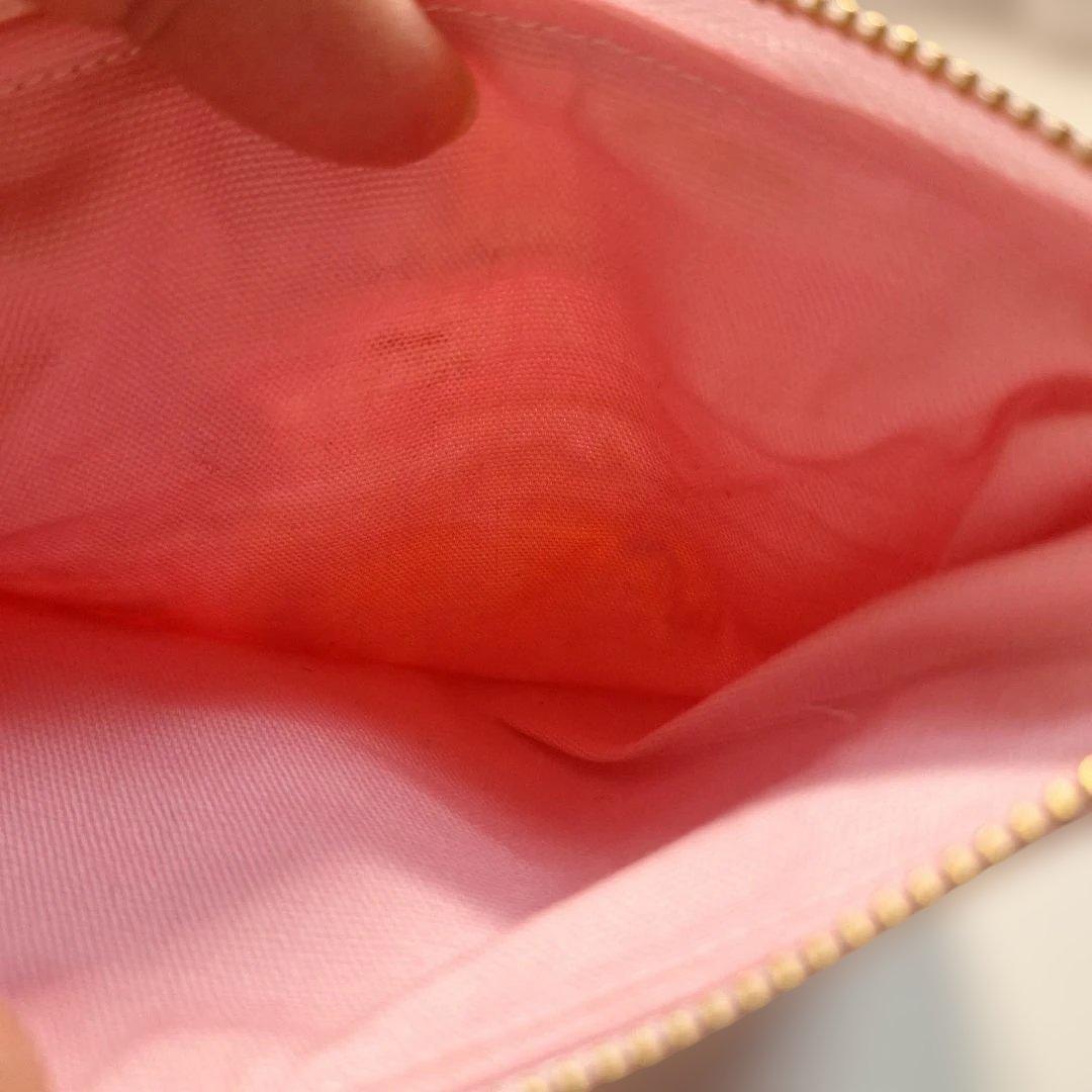 ねこパネル生地　ハンドメイド　フラットポーチ