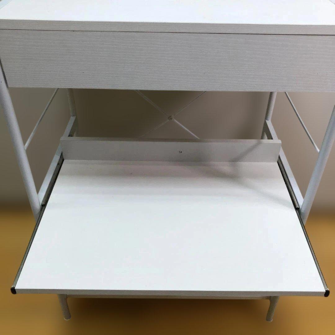 【送料無料】レンジ台 引き出し付き ホワイト 棚 収納ラック 88314