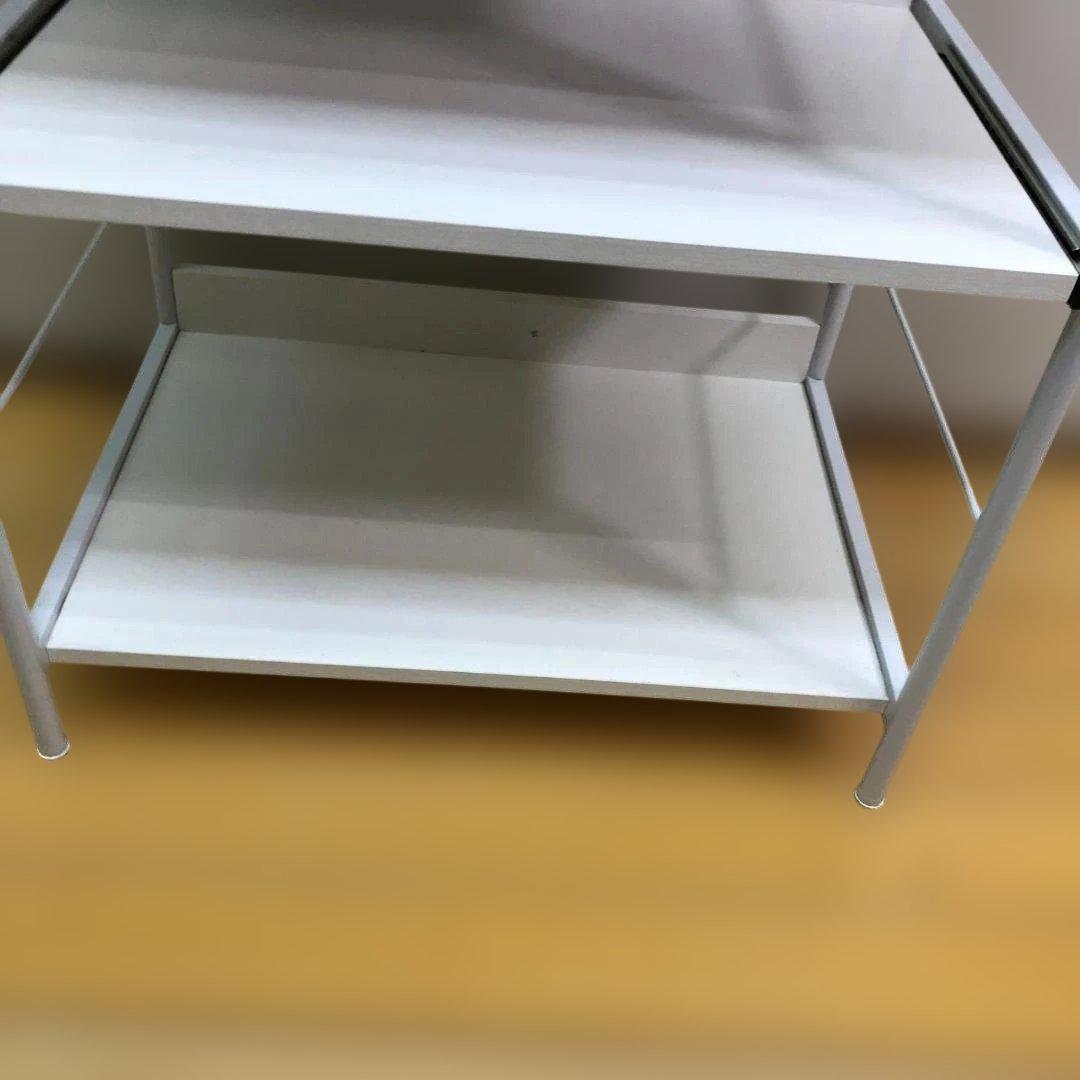 【送料無料】レンジ台 引き出し付き ホワイト 棚 収納ラック 88314