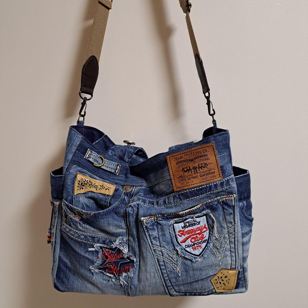 デニムリメイク超ビックサイズバック