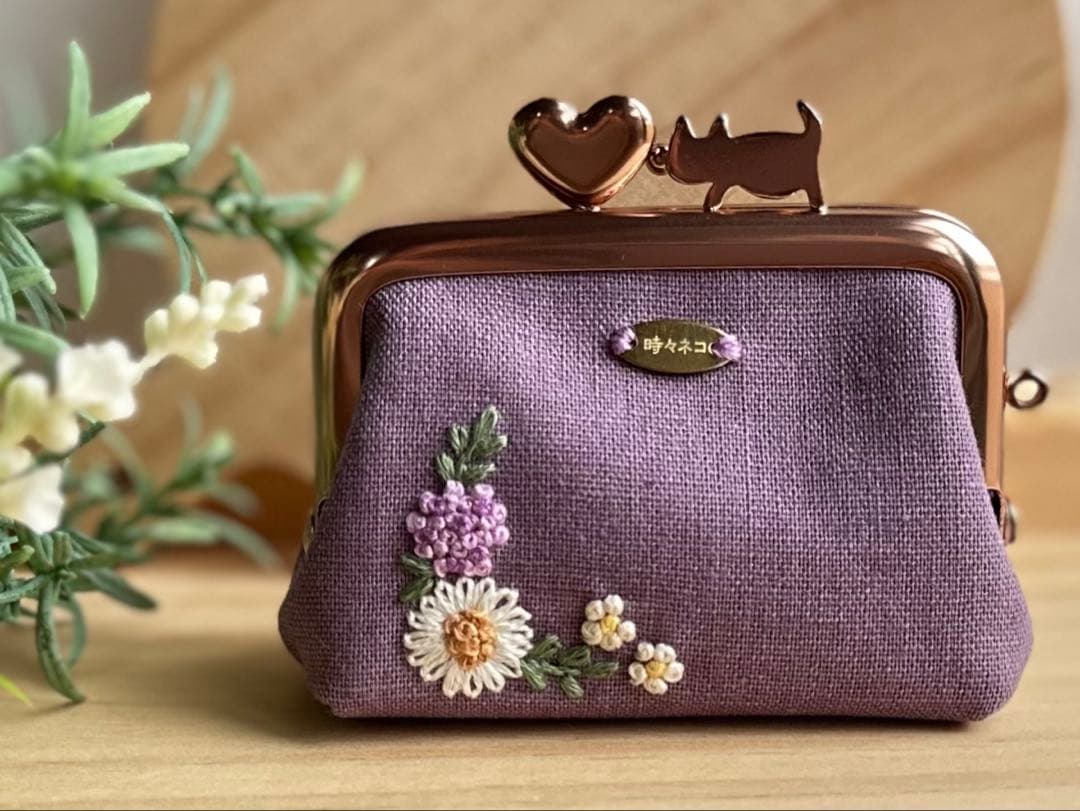 うさこ様　手刺繍猫のがま口　3点