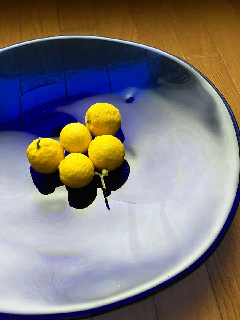 未使用⭐︎国産⭐︎ガラス大皿⭐︎作家⭐︎インテリア⭐︎花器