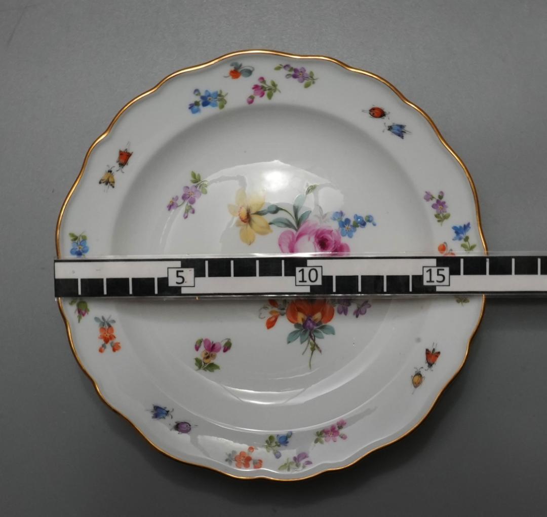 マイセン　ボタン剣時代の絵皿　1820 ～ 1924