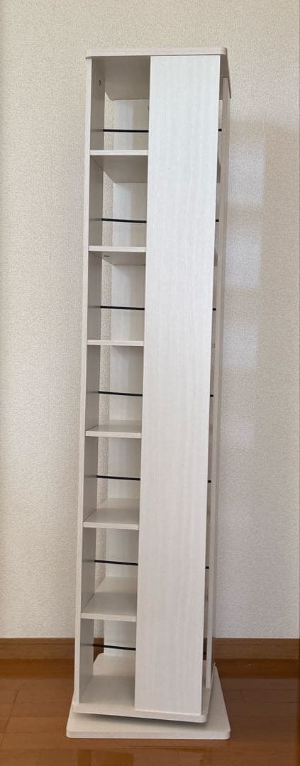 アイリスオーヤマ　本棚 回転 コミック ラック　スリム　CR-1500 ホワイト