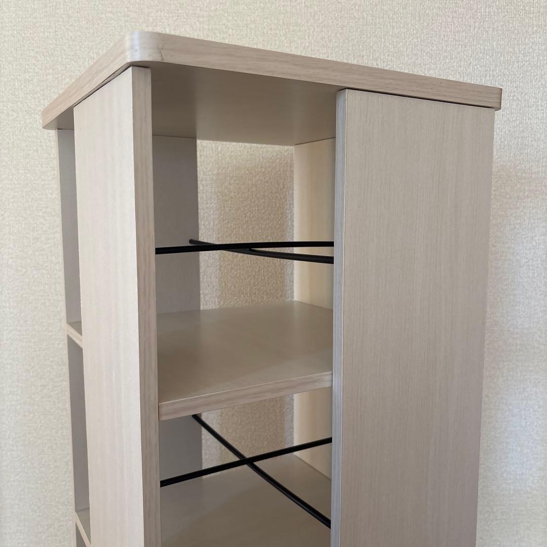 アイリスオーヤマ　本棚 回転 コミック ラック　スリム　CR-1500 ホワイト