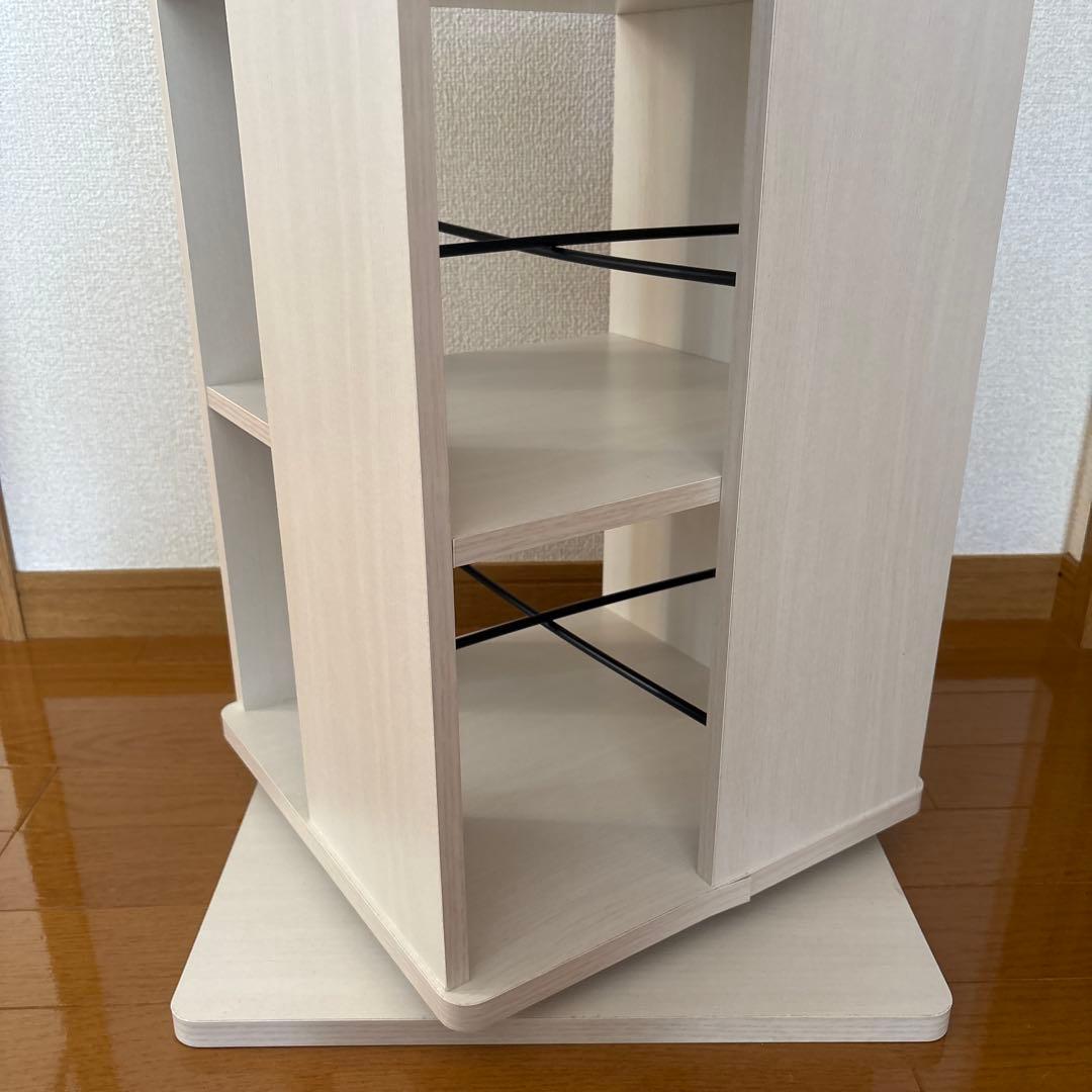 アイリスオーヤマ　本棚 回転 コミック ラック　スリム　CR-1500 ホワイト