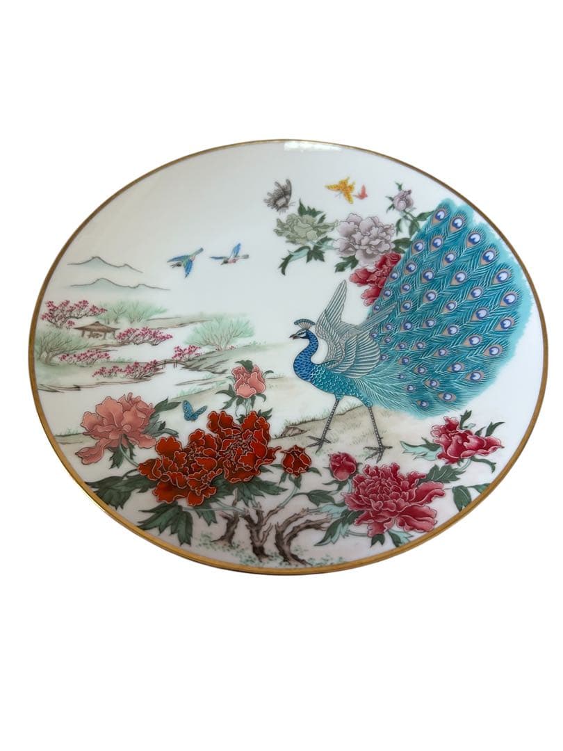 美品　フランクリンポーセリン　 花鳥節氣圖　絵皿コレクション 春分　2枚セット