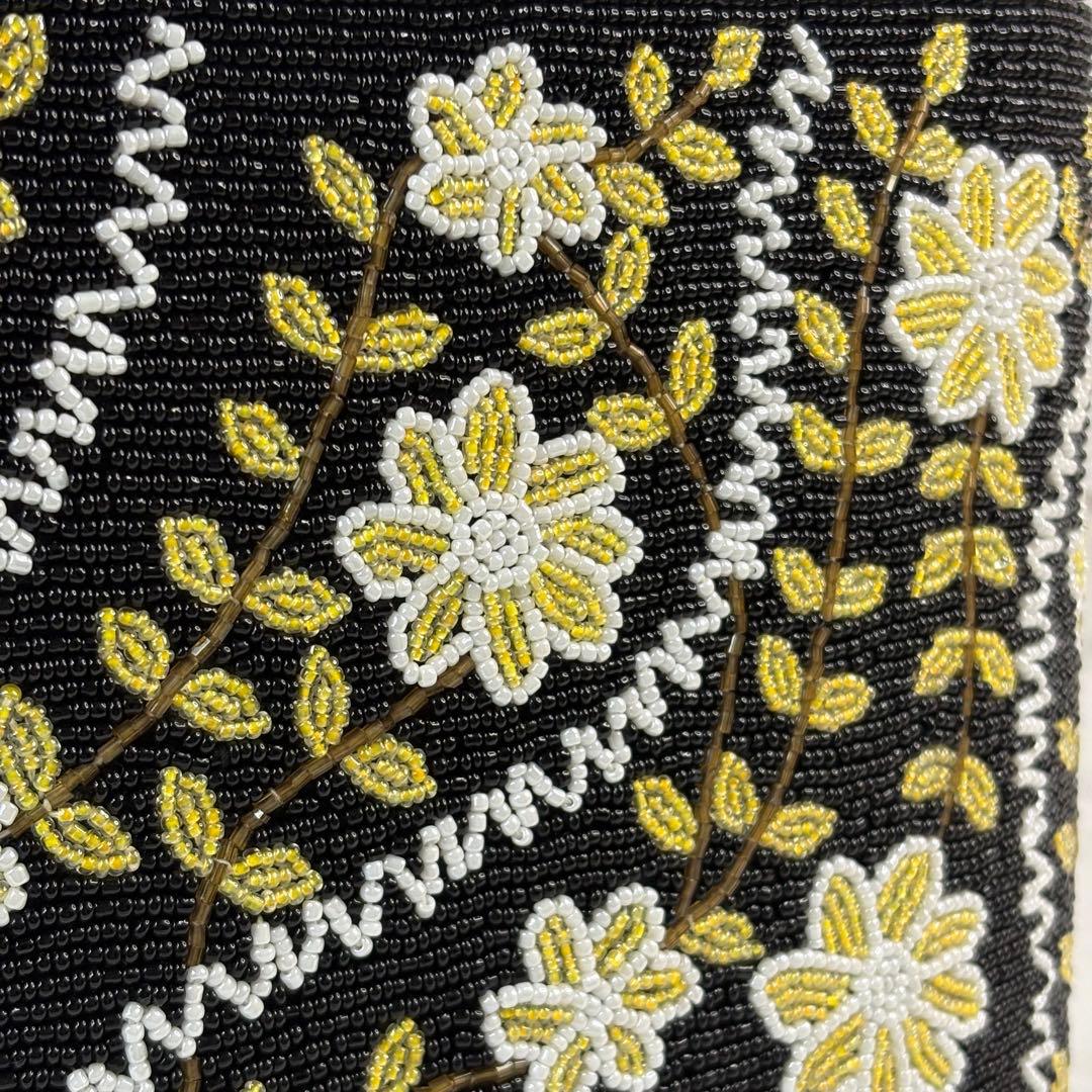 SaPa Vietnam Handmade ビーズバッグ 花柄 ハンドバッグ