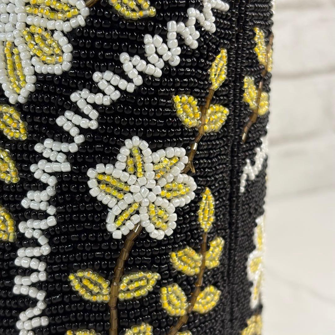 SaPa Vietnam Handmade ビーズバッグ 花柄 ハンドバッグ