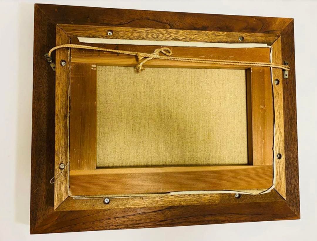 木枠油絵 油絵　個人収藏品 45cmx36cm