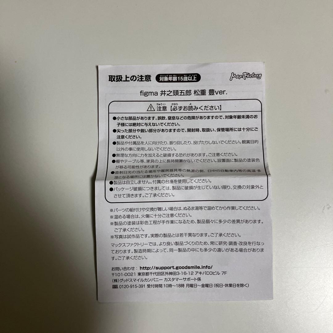 最終値下げ！figma孤独のグルメ　井之頭五郎　松重豊ver. （顔パーツ付き）