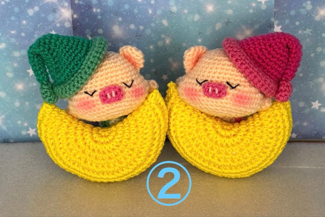 あみぐるみ　ハンドメイド　【オーダー専用受付ぺージ】 こぶたちゃん ① ②