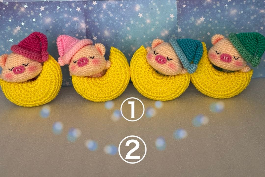 あみぐるみ　ハンドメイド　【オーダー専用受付ぺージ】 こぶたちゃん ① ②