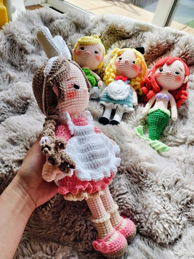 wool doll あみぐるみ ハンドメイド　かぎ針編み セット4個