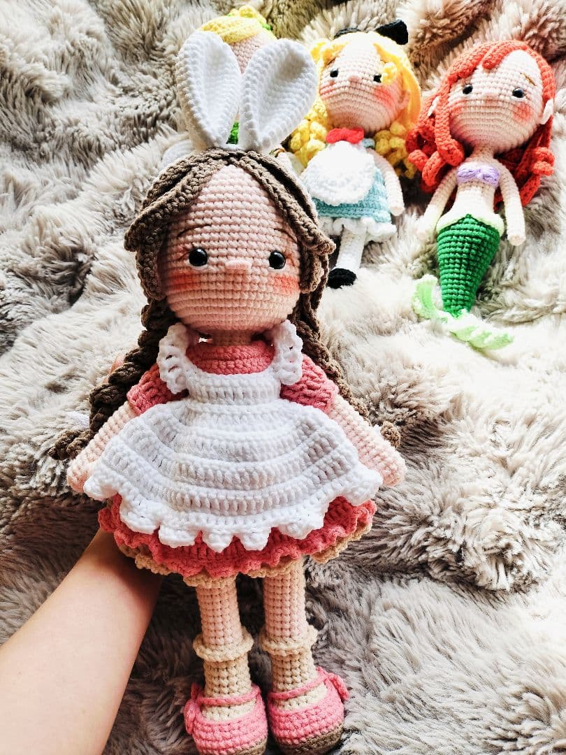 wool doll あみぐるみ ハンドメイド　かぎ針編み セット4個