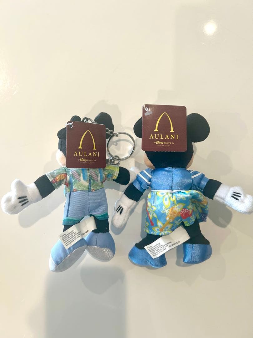 HawaiiAULANI限定♡ミッキー ミニー ぬいぐるみ キーホルダーセット