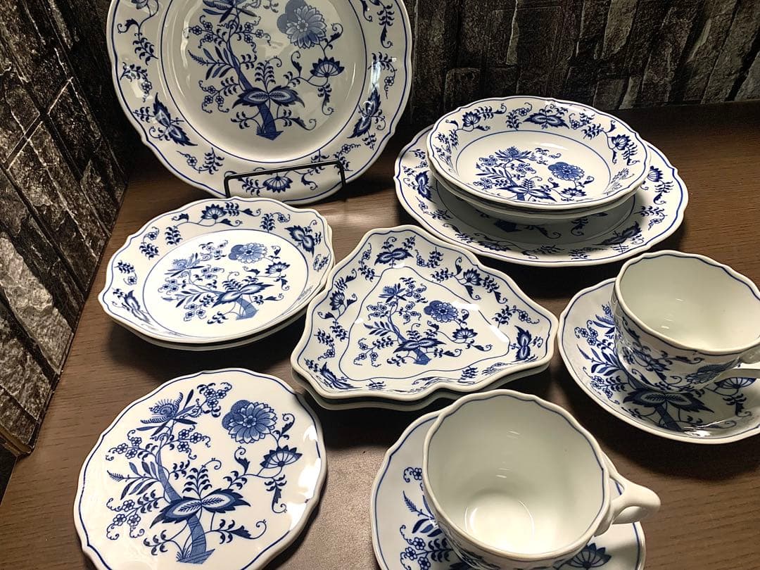 【訳あり廃盤】ブルーダニューブ ブルーオニオン 食器11点セット