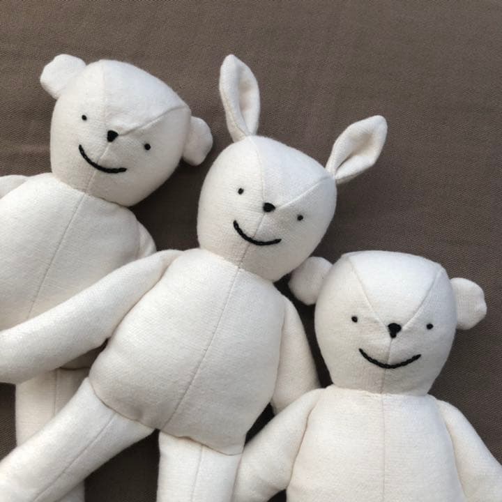 交渉中◇ハンドメイド◇くまのフランネルさん くまのぬいぐるみ