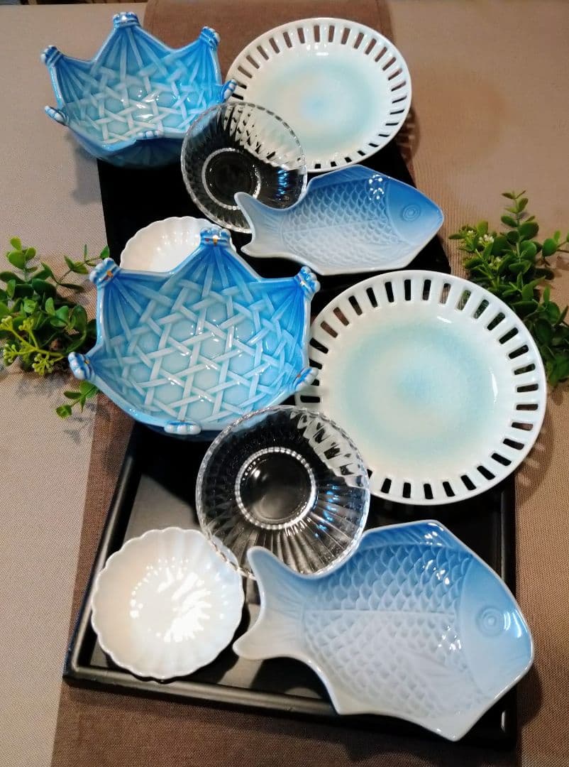 未使用 晩酌セットh31(たち吉 華山) 2名分