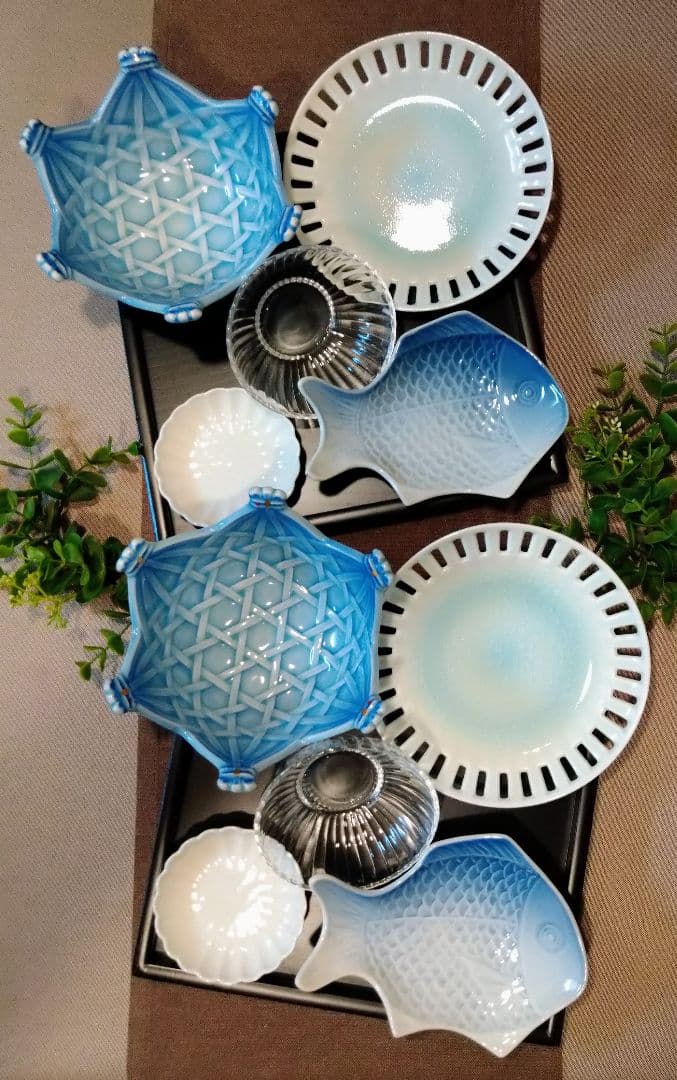 未使用 晩酌セットh31(たち吉 華山) 2名分