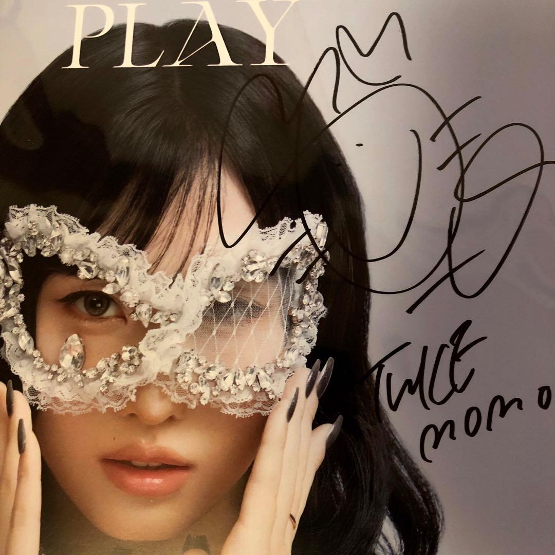 MISAMO モモ本人直筆サイン入り PLAY LPサイズビジュアルアートカード