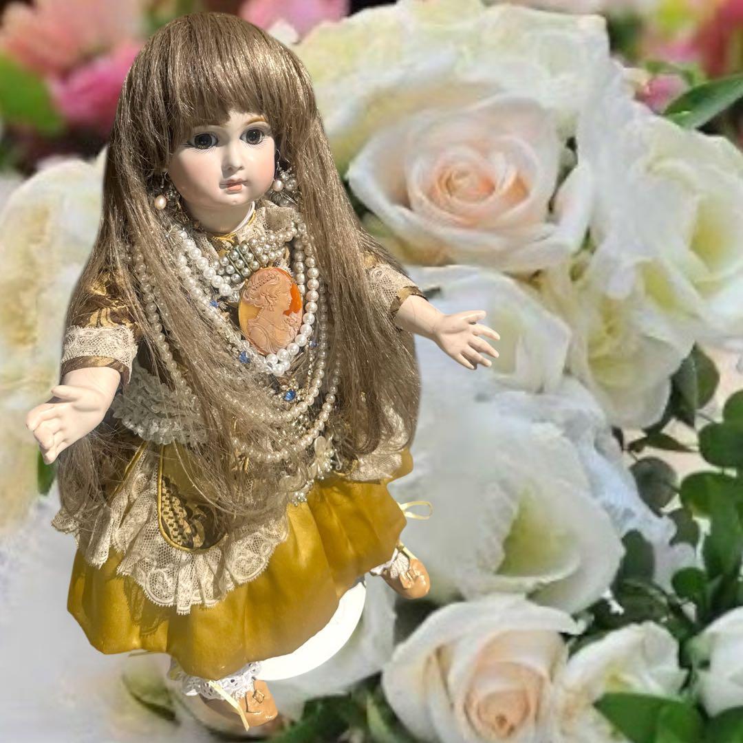 ビスクドール ピエール ジュモー 作家様 綺麗 ドレス ボネ カメオ ティアラ