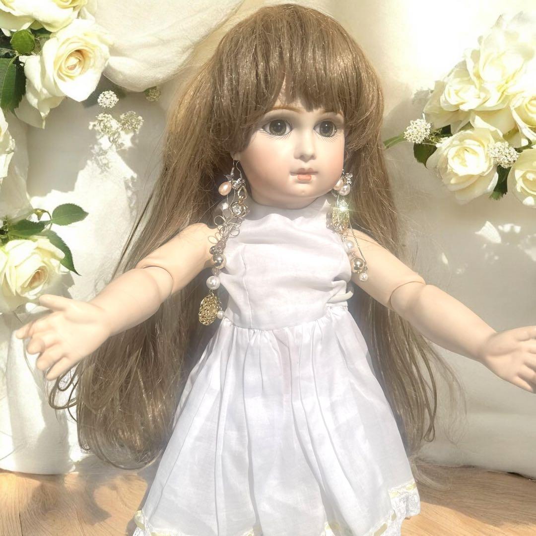 ビスクドール ピエール ジュモー 作家様 綺麗 ドレス ボネ カメオ ティアラ