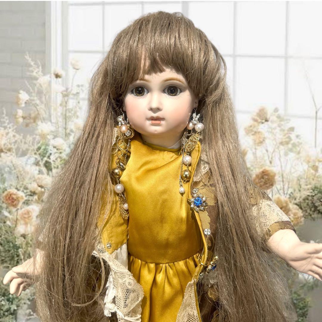ビスクドール ピエール ジュモー 作家様 綺麗 ドレス ボネ カメオ ティアラ