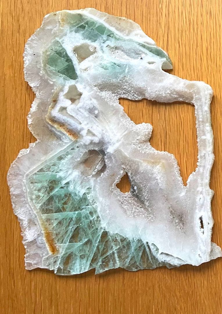 凄く綺麗❣️個性的フォルム⭐️ 美しいフローライトスラブ エンジェルカラー♡