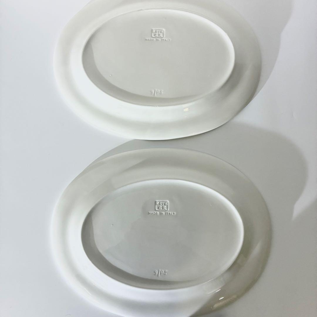 希少未使用 ESTE CE エステセラミケ フィッシュプラッター 2枚 イタリア