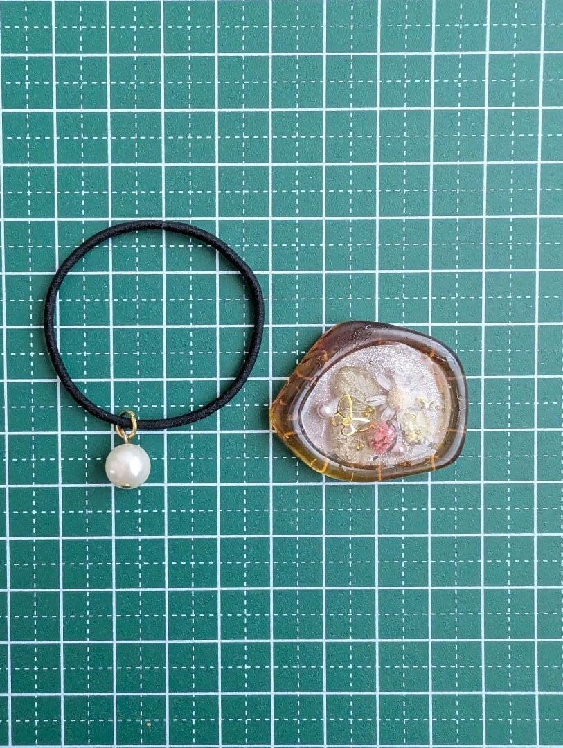 リリィ様お取り置き№3977 アクリルフレームフラワーレジンヘアゴム