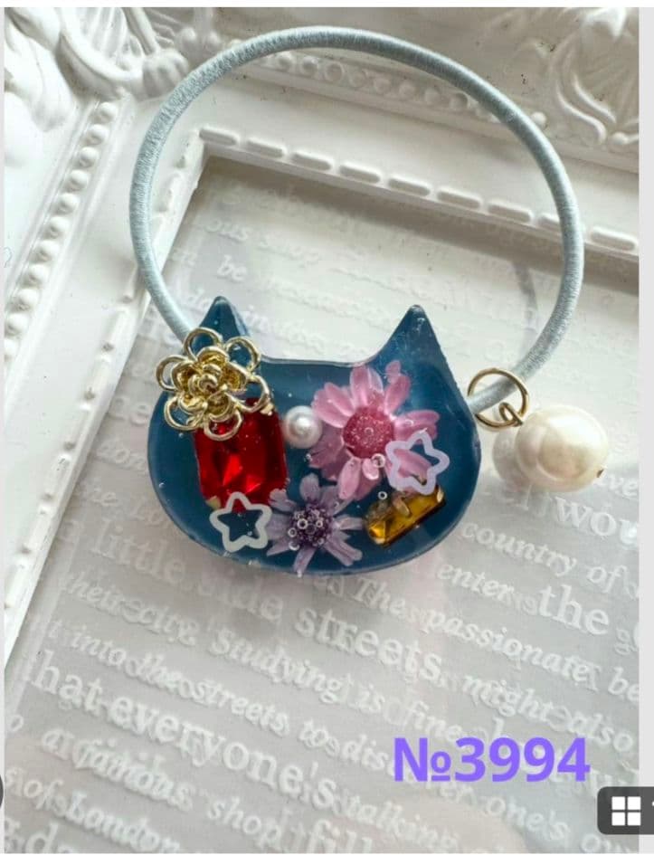 リリィ様お取り置き№3977 アクリルフレームフラワーレジンヘアゴム