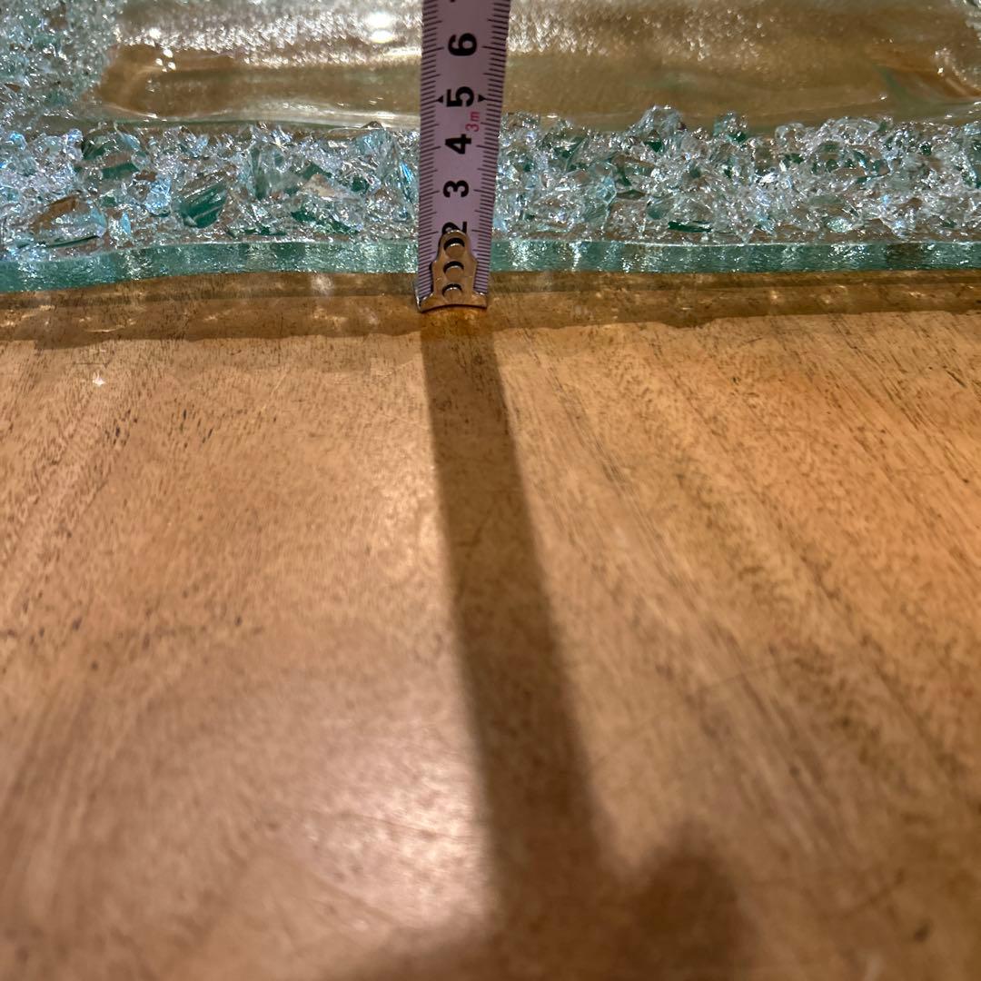 お洒落なガラス長方形プレート