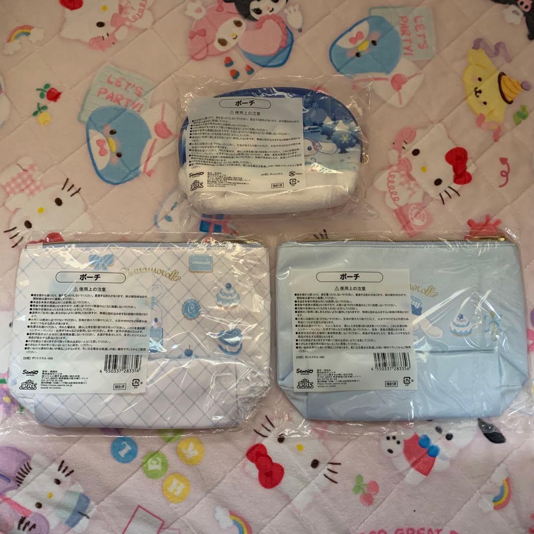 新品サンリオ　シナモロール　ポチャッコ　ポーチ　バッグ　マスコット他　まとめ売り