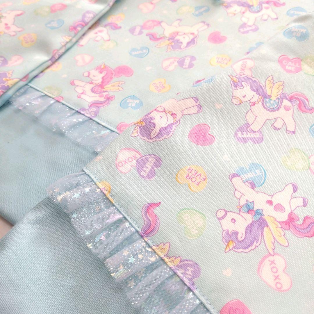 ハンドメイド　入園入学　三点セット　ゆめかわ　ユニコーン