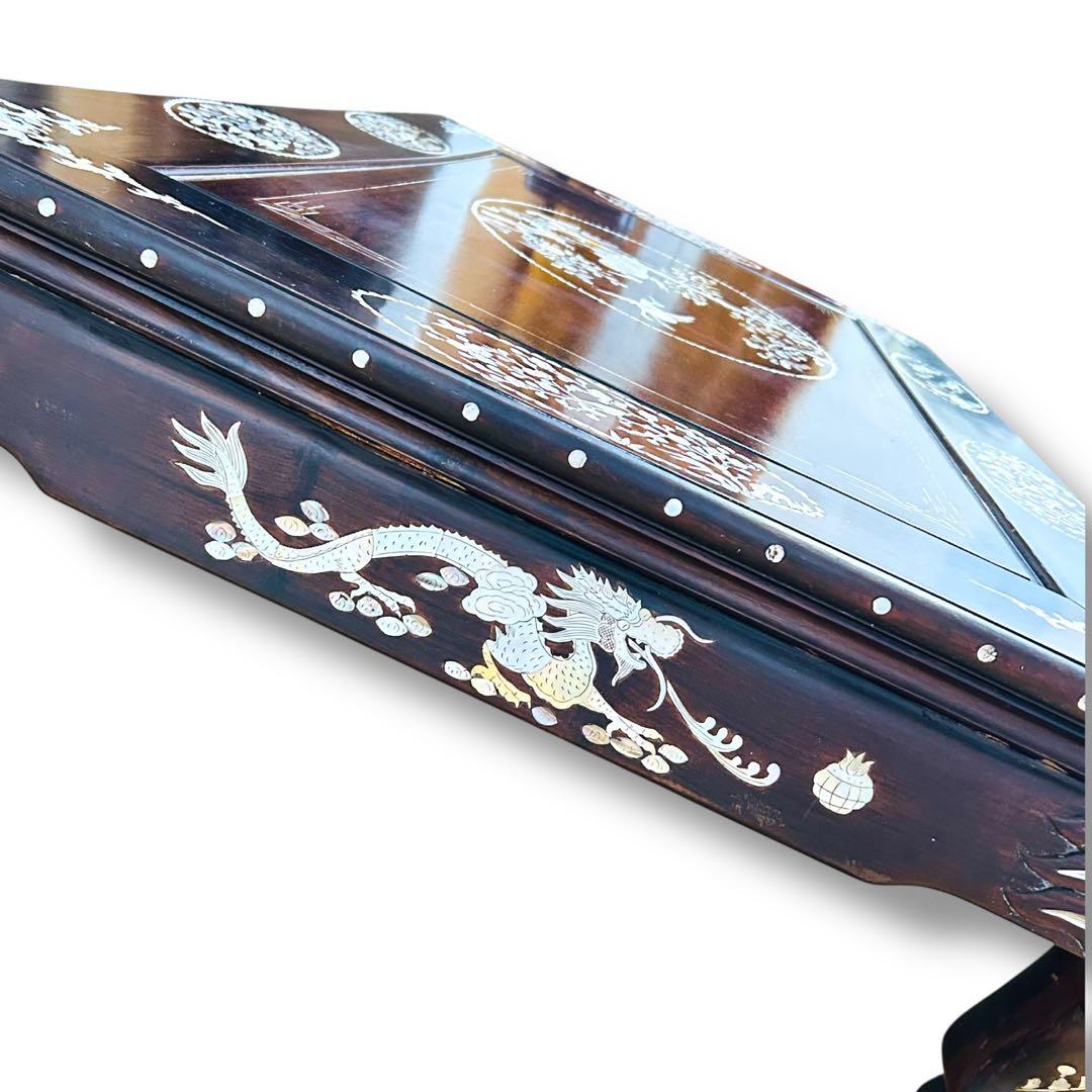 【送料無料】高級 螺鈿細工 吉祥文様 座卓 ローテーブル 松 鶴 韓国 希少品