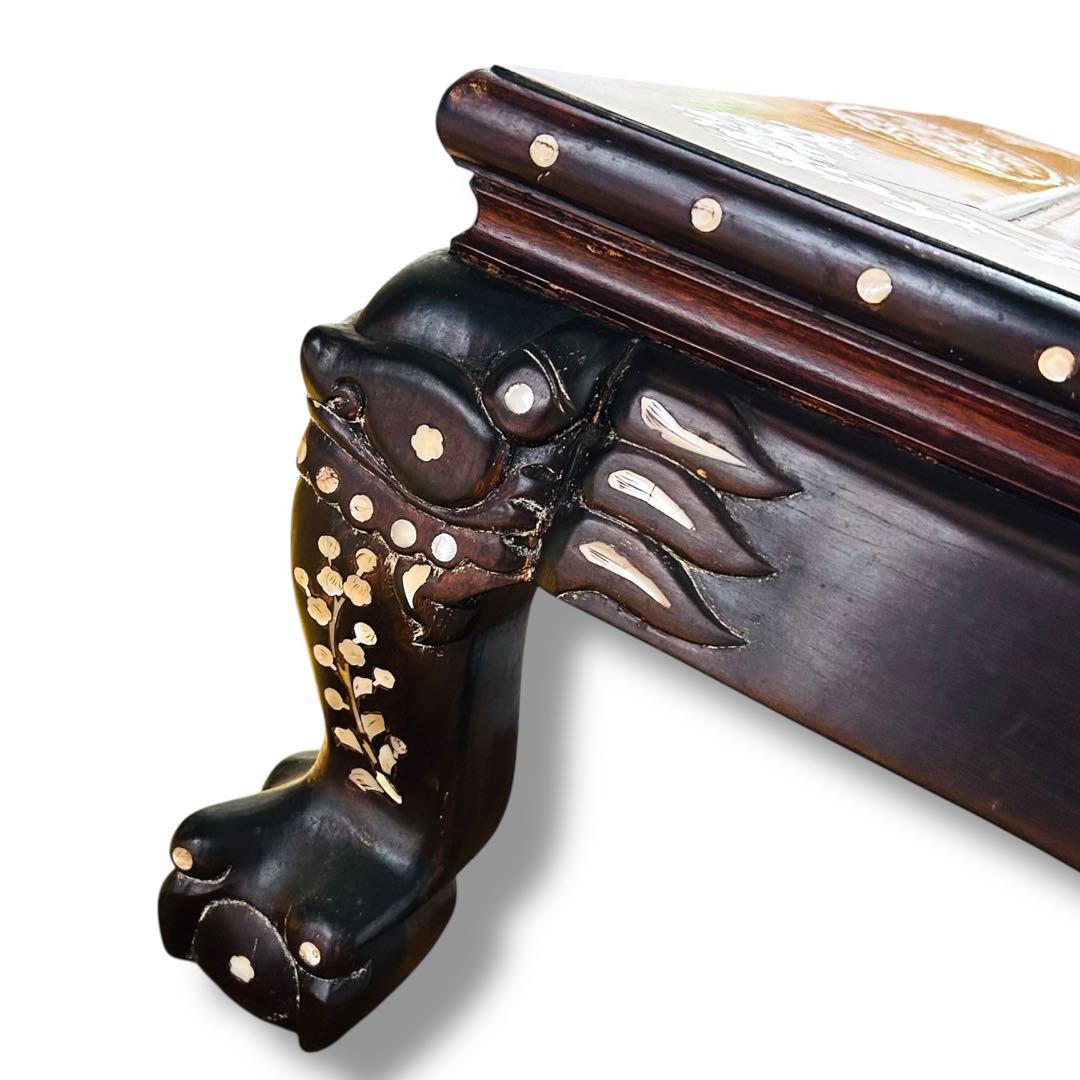 【送料無料】高級 螺鈿細工 吉祥文様 座卓 ローテーブル 松 鶴 韓国 希少品