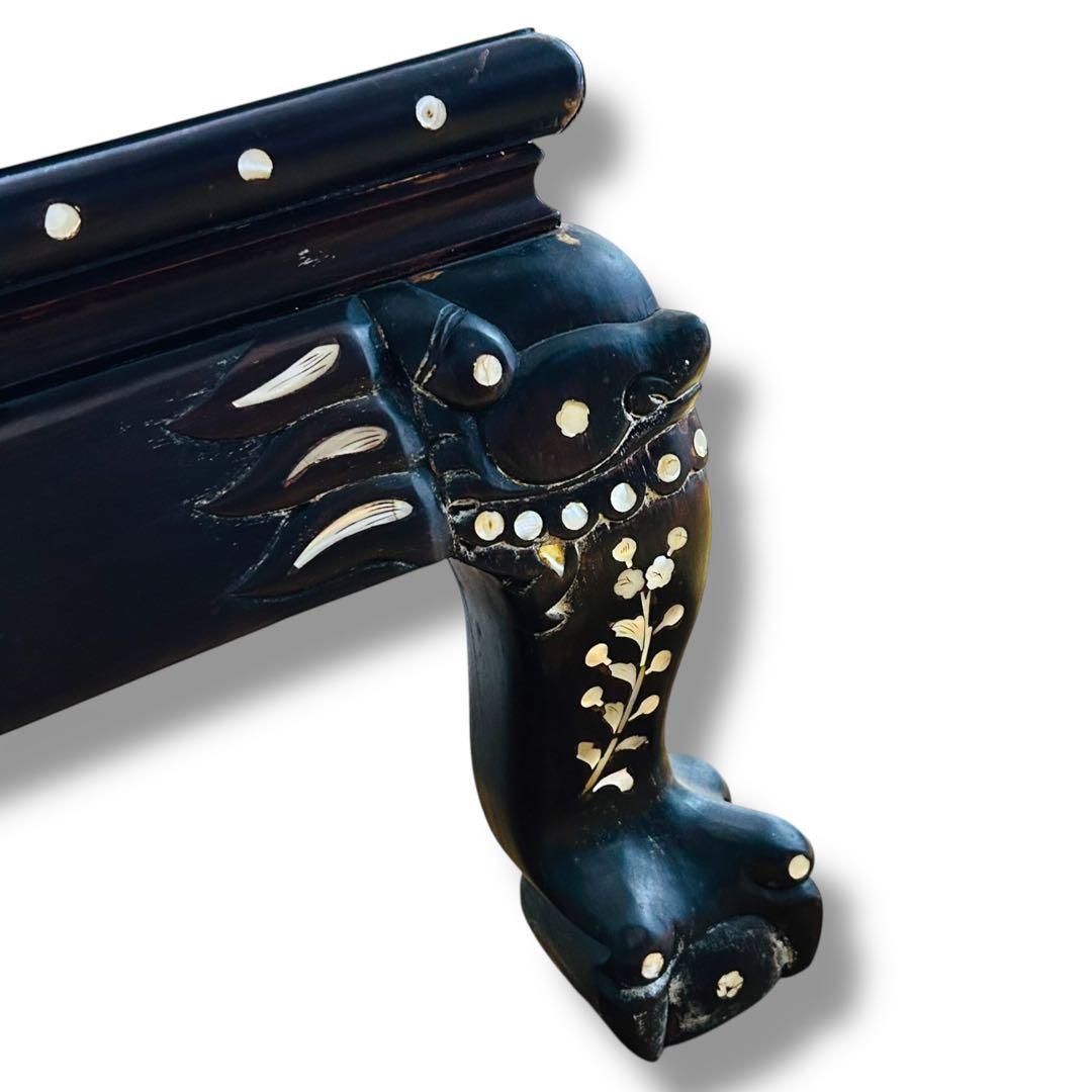 【送料無料】高級 螺鈿細工 吉祥文様 座卓 ローテーブル 松 鶴 韓国 希少品