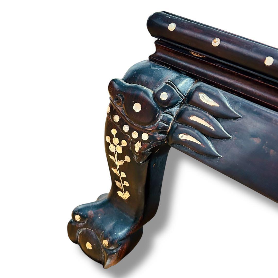 【送料無料】高級 螺鈿細工 吉祥文様 座卓 ローテーブル 松 鶴 韓国 希少品