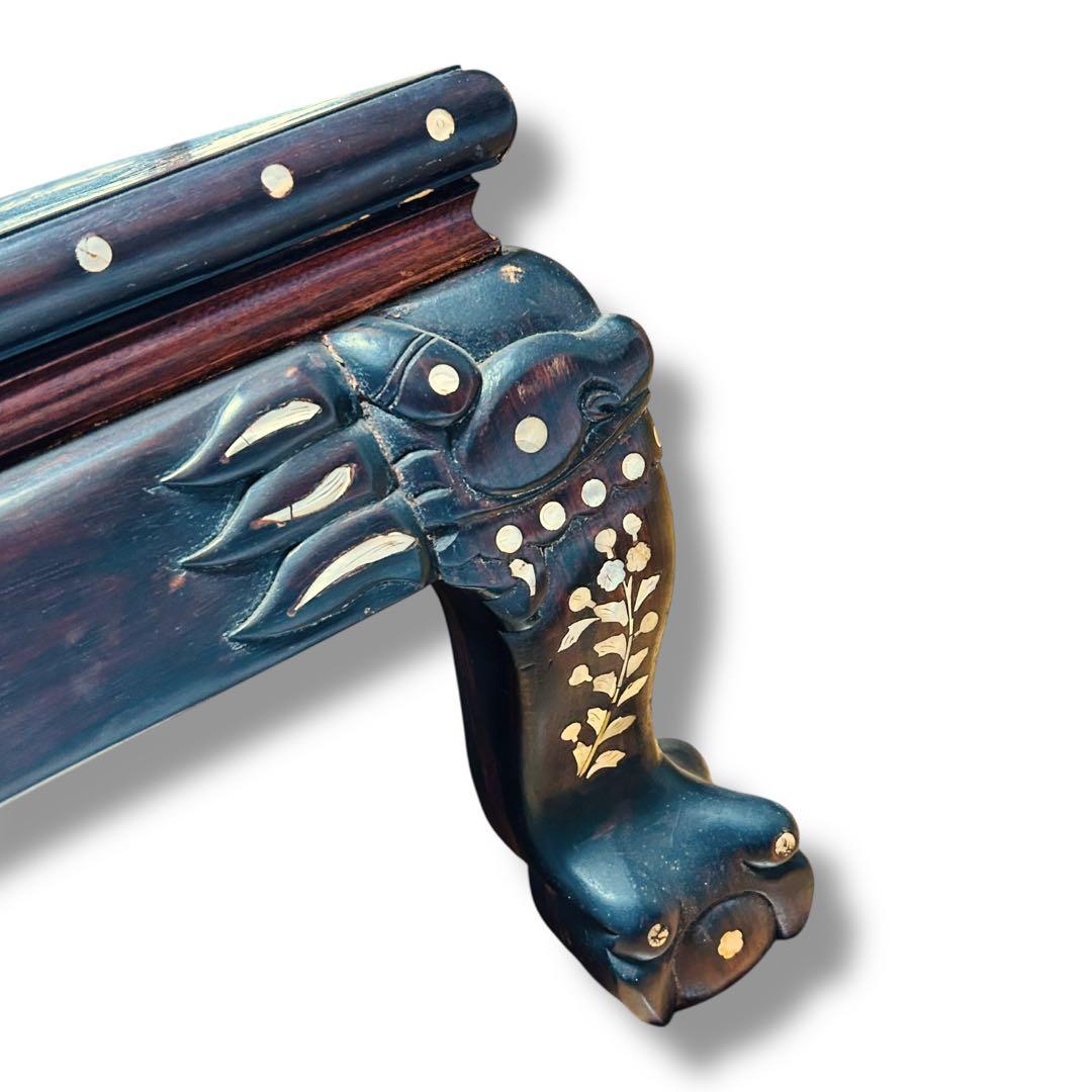 【送料無料】高級 螺鈿細工 吉祥文様 座卓 ローテーブル 松 鶴 韓国 希少品