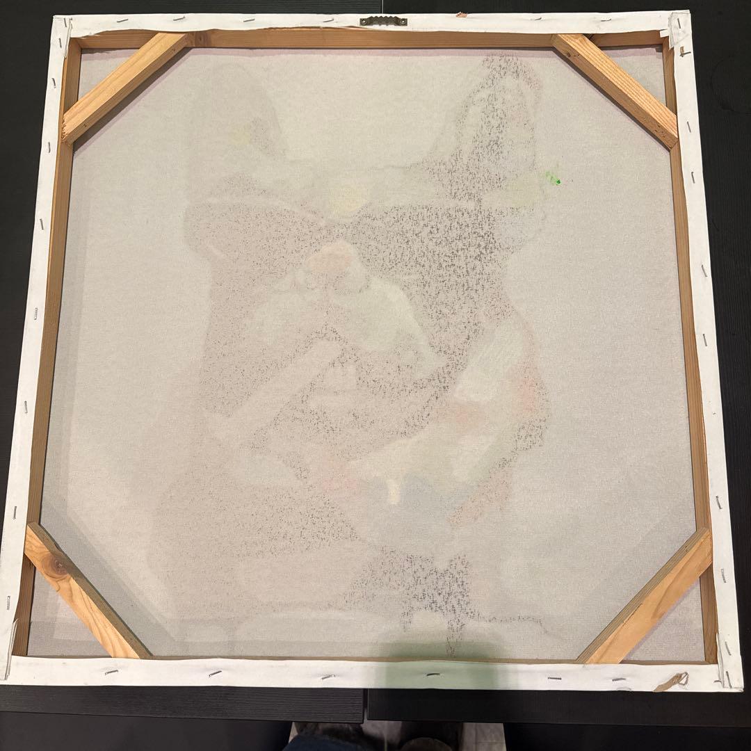 フレンチブルドッグ 抽象画 キャンバス